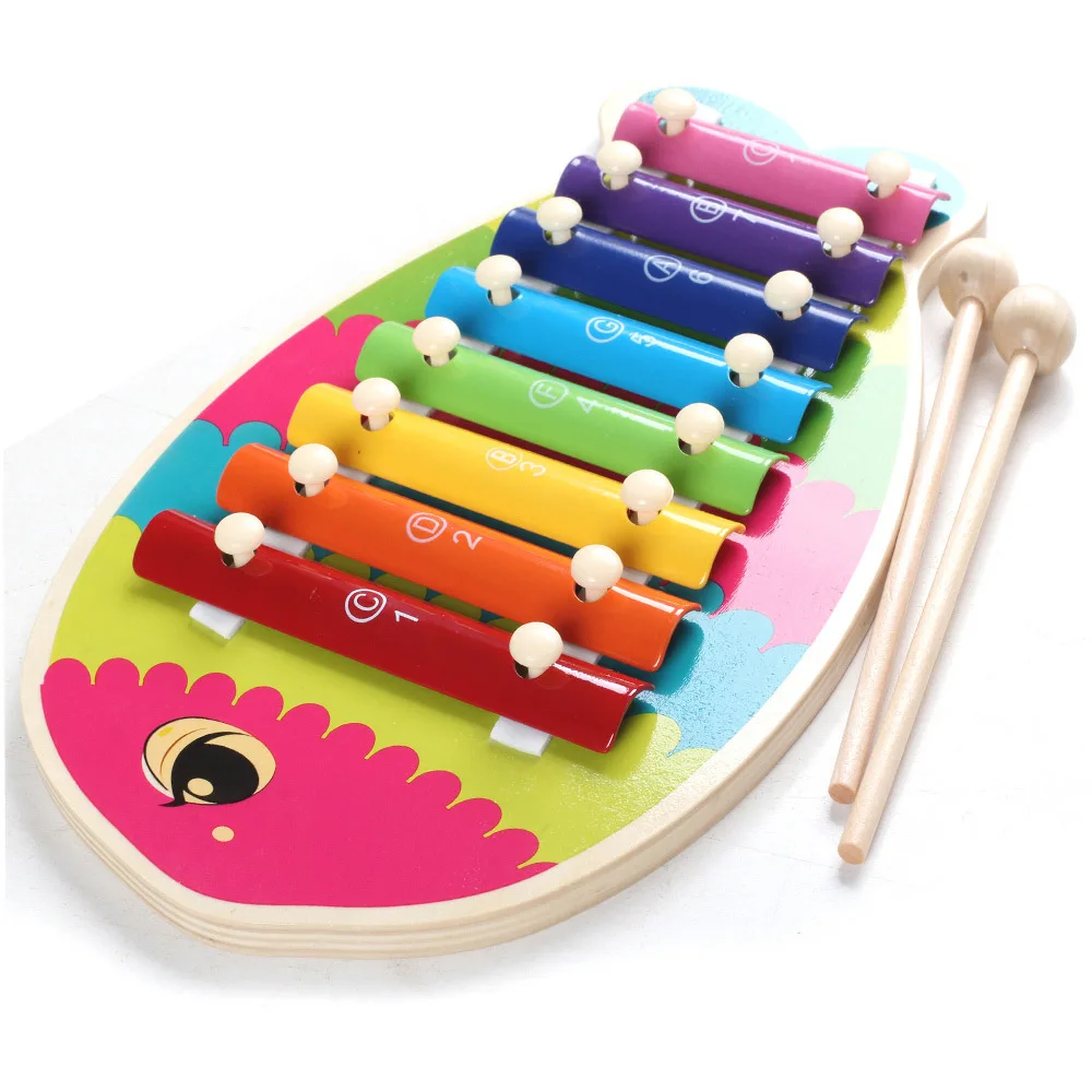 Popular Baby wooden toys musical 2022 Factory OEM Wooden animals music Piano Toy