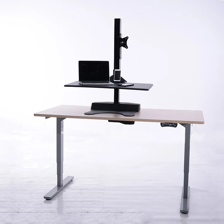 Electric Height Adjustable Sit Standing Desk Converter Desktop