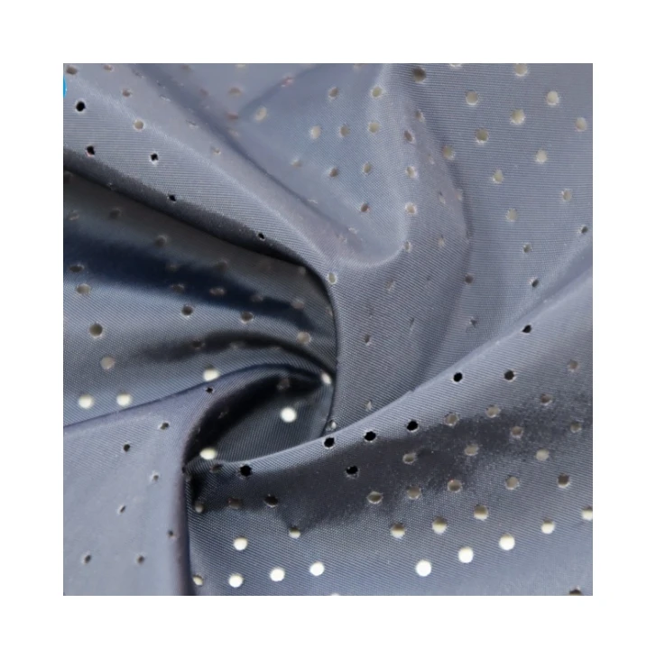 
100%Polyester 75D PA coated punching fabric Perforated fabric 