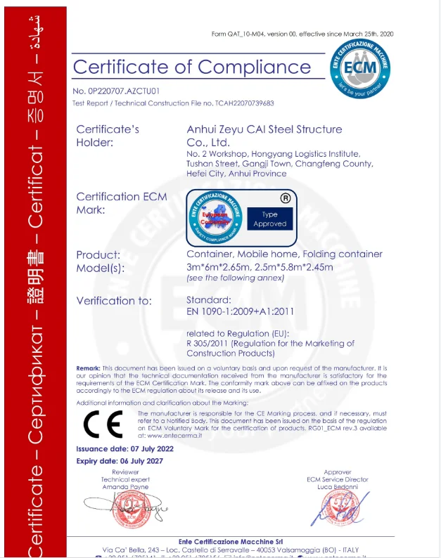 Manufactured in China expandable office folding container house home 20ft warehouse on hot selling