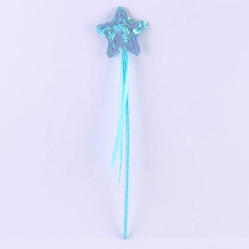 3 Colors Star Wand Magic Stick Girl Party Princess Gift Sequin Angel Cute Five pointed Star Fairy Wand 1pc Costume