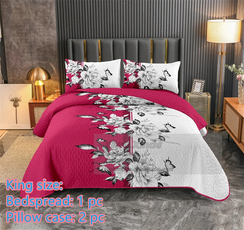 wholesale cotton bedspread king size ready to ship bedspreads coverlets sets for bed 3pcs bedding set