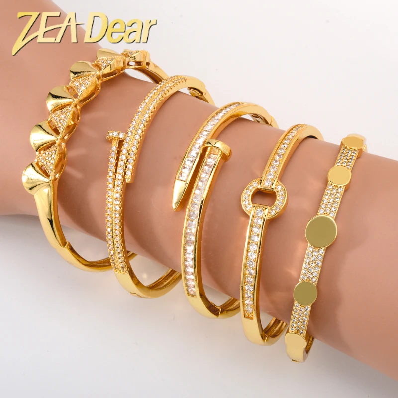 Zeadear Fashion brand Jewelry wholesale 18K gold plated Bracelets For Women