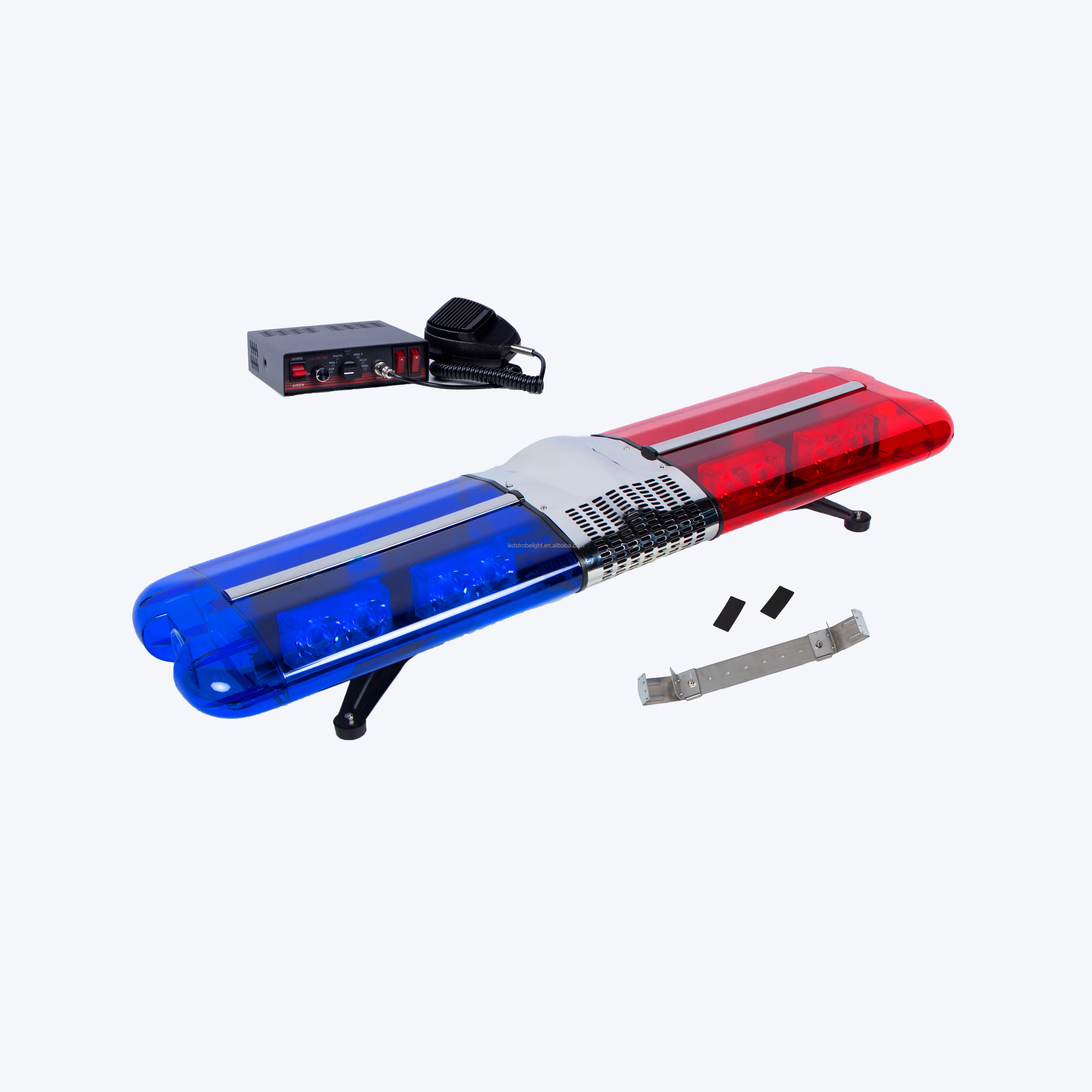 cob led emergency warning light bar lights beacon for car vehicle truck lightbar police lightbar with siren