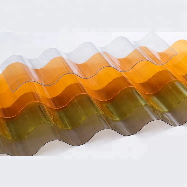 
PC 0.8mm / 1mm / 1.2mm / 1.5mm / 2mm Polycarbonate Corrugated Roofing Sheet Plastic Plain Roof Tiles 