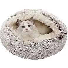 Custom Removable Washable Round Bed for Small Medium Pets Soft  Bed Sofa House Cat Beds