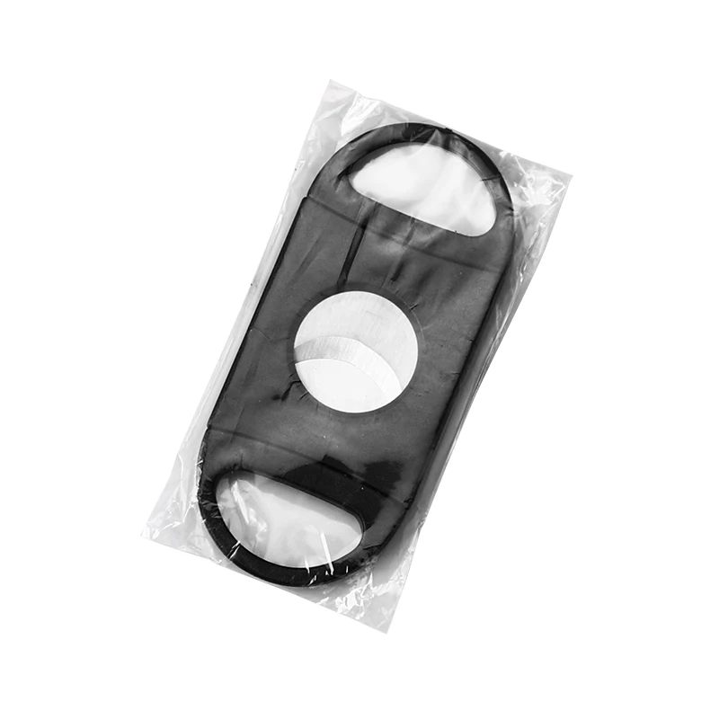 Factory stock 10% OFF Best Price Cutter Cigar Product Black Plastic Double Blade Guillotine High Quality Cutter Cigar Utensil