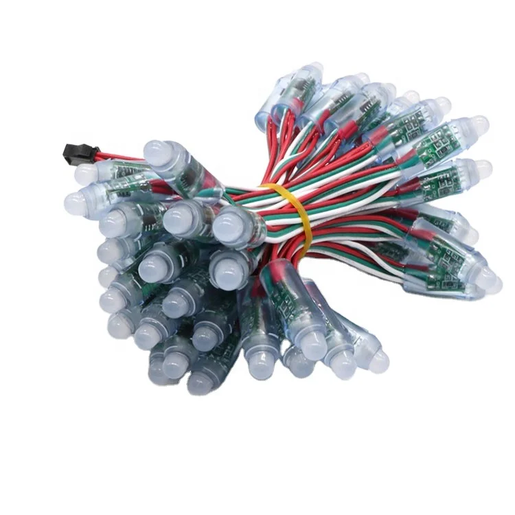 Magic 12V DC5V 12mm WS2811 Round shape Diffused Thin Digital RGB Node Led Pixel Christmas string