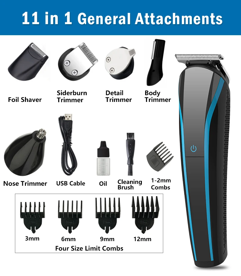 11 in 1 Trimmer Professional Trimmer High Quality Hair Cutting Machine Men Haircut Beard Trimmer Shaver hair clipper