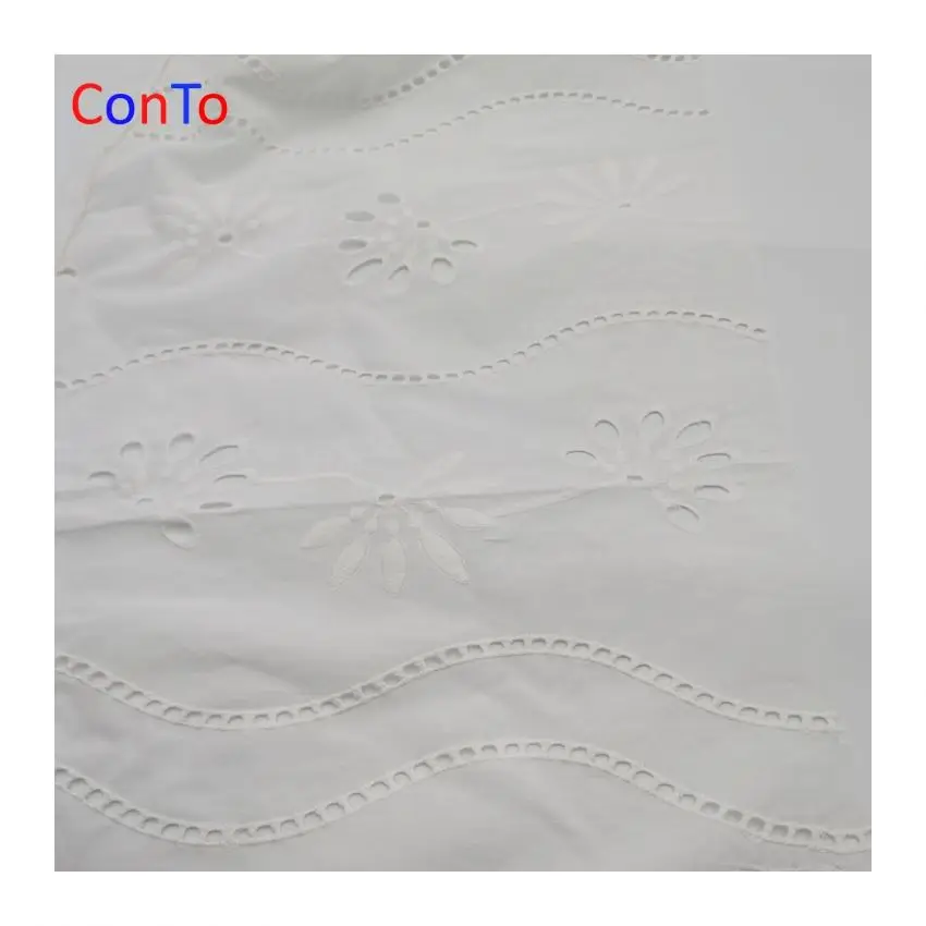 Best Quality China Manufacturer Chicken Kari Lace Embroidery Plaid Cotton Fabric