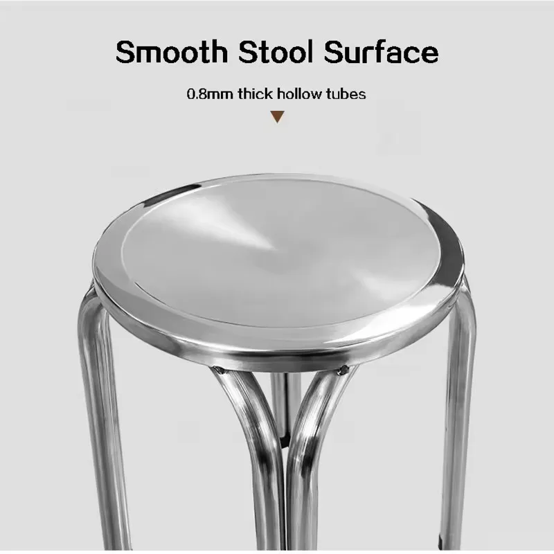 High Quality Wholesale Stainless Steel Round Stool Metal Chair Durable Medical Chair