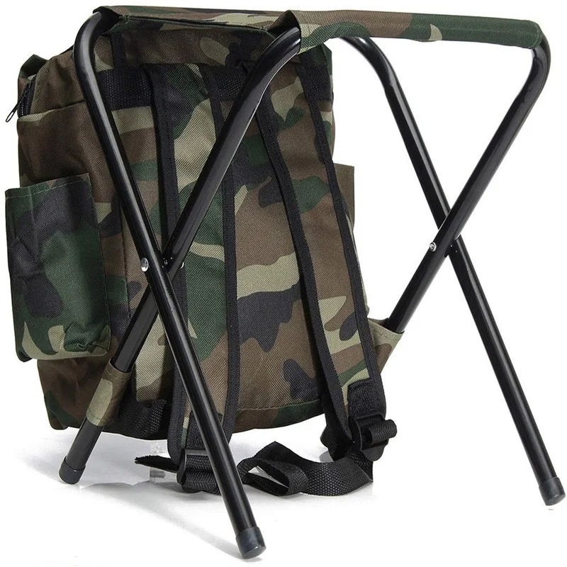 Hot sale portable fisherman backpack folding chair custom backpack cooler chair