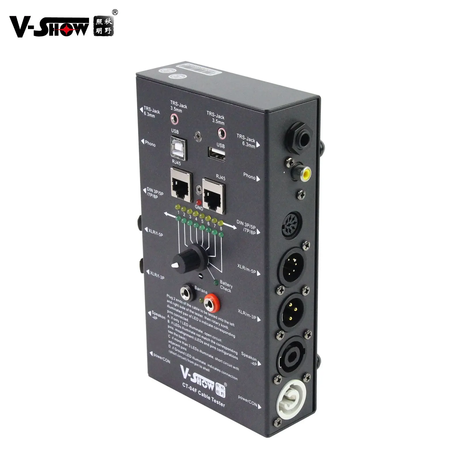 V-Show USA Warehouse 1PC Accuracy Pro USB(A-A) Rj45 Network Cable Tester With Multi Function Test Cables