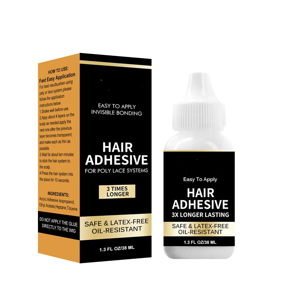 Private label clear invisible strong hold water proof lace front wig adhesive glue