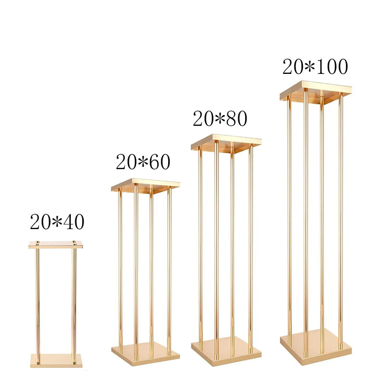 Flower Stand Centerpiece Rectangle Gold Wedding Table Centerpiece Metal Flower Stand For Wedding Decoration