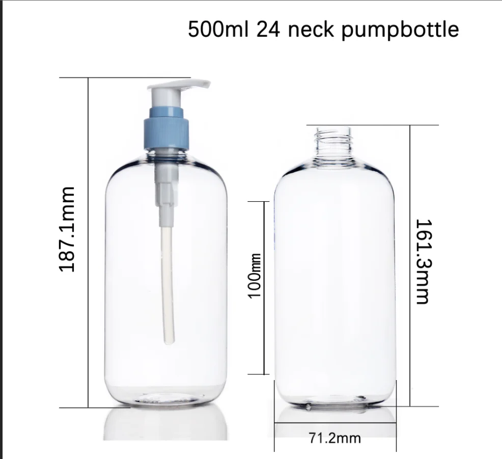 Instock Plastic Tall Square 6 Ounce 8oz Body Wash Pink Pump Bottle 300ml 500ml Clear Shampoo Bottles With Gold Cap