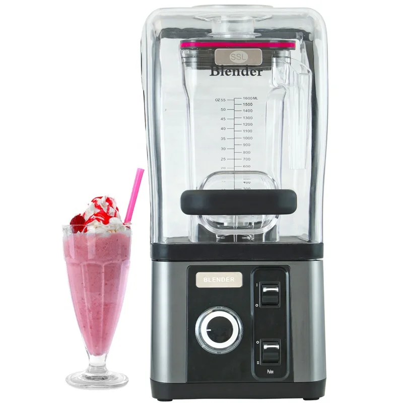 Multifunctional Heavy Duty Commercial Professional High Speed Smoothie Blender With Sound Cover