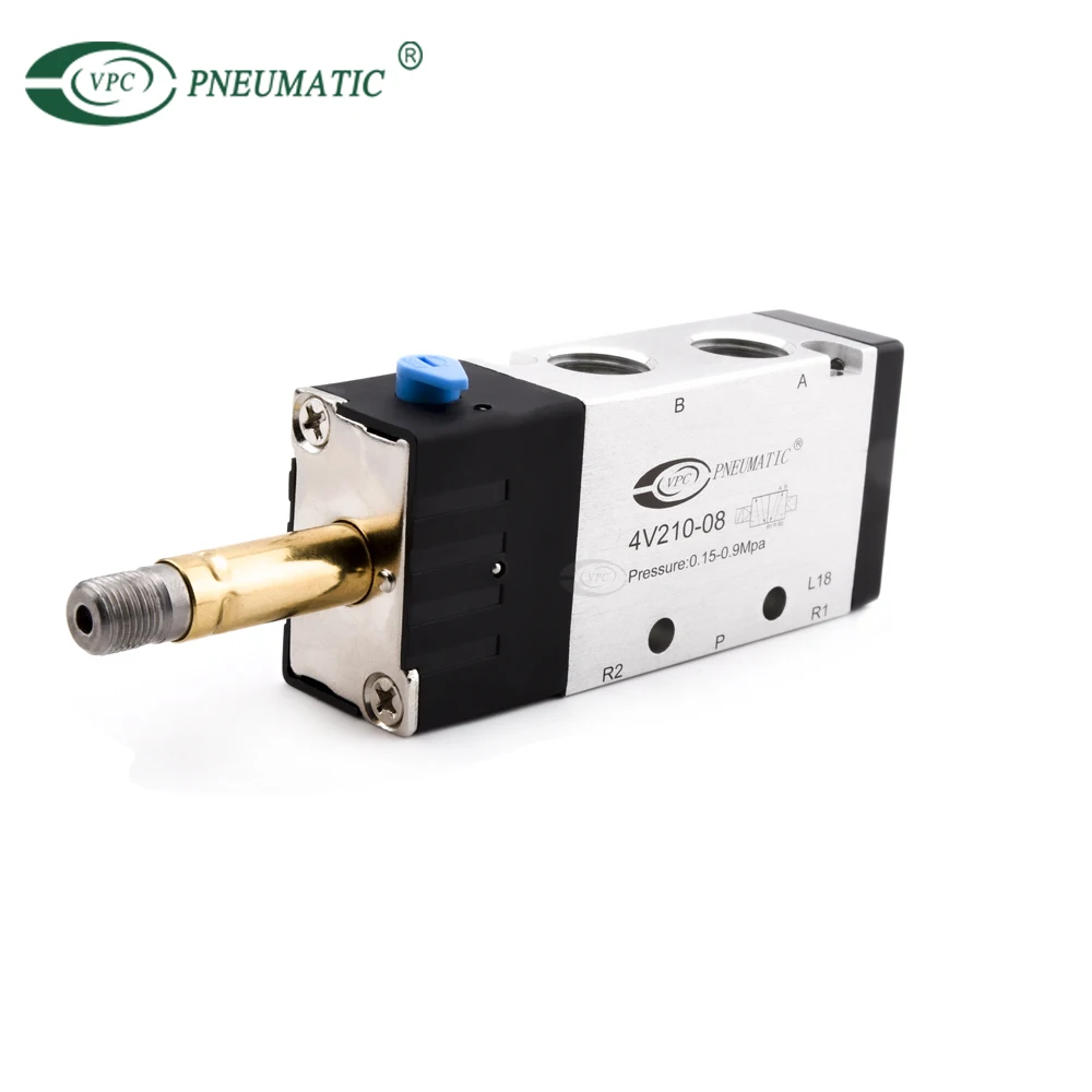Manufacturer Airtac type 4V210-08 Aluminum Internal guide Single coil 5/2 way Pneumatic solenoid valve