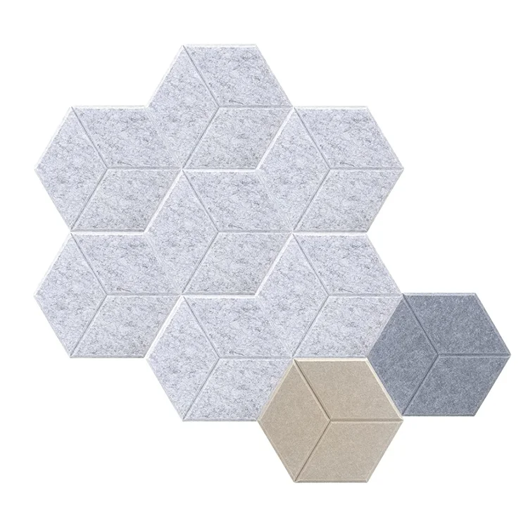 Highly Effective Cost-Effective Studio Polyester Fiber Decorative Hexagon Acoustic Panels For Home
