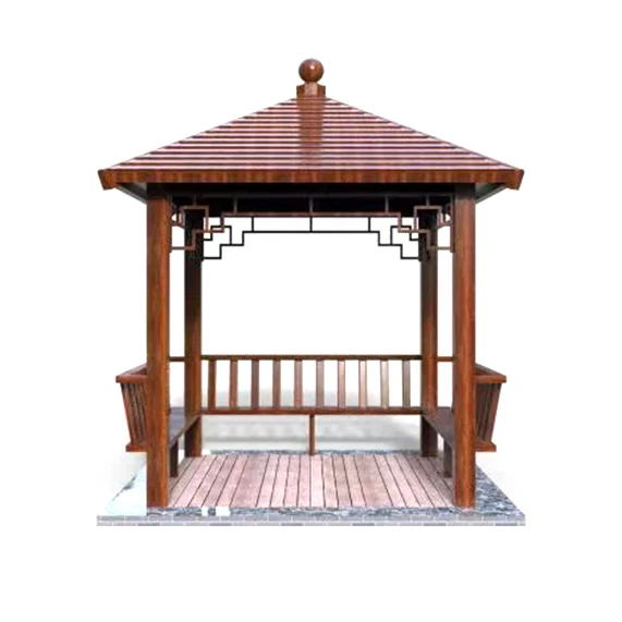 Chinese Style Art Outdoor Aluminum Frame Garden Pavilion for Sale