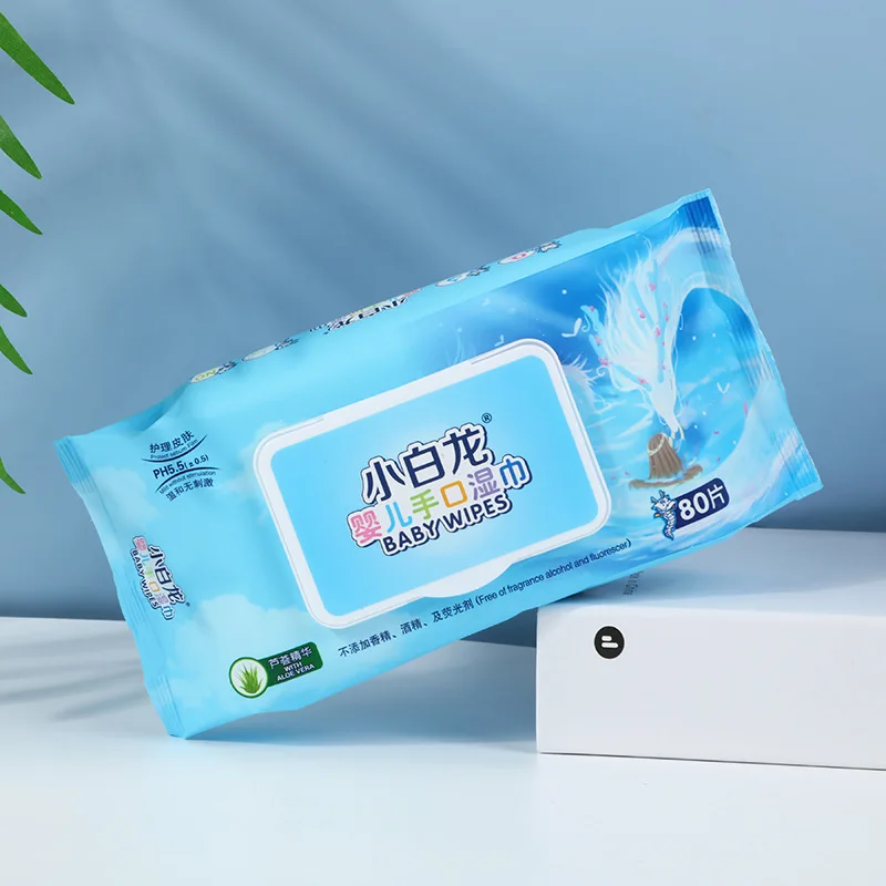 multi-purpose high quality 80 pieces sanitary wet paper baby wipes deep clean cloth wipes household