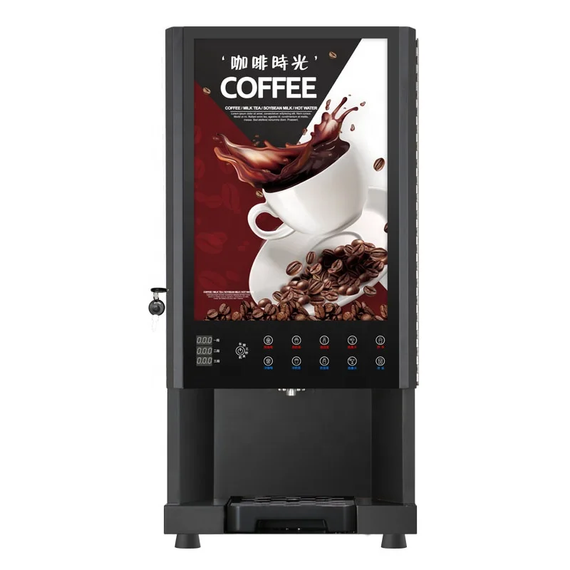Commerical Instant Automatic Coffee Vending Machine 7 kinds drinks hot chocolate automatic commercial instant coffee maker