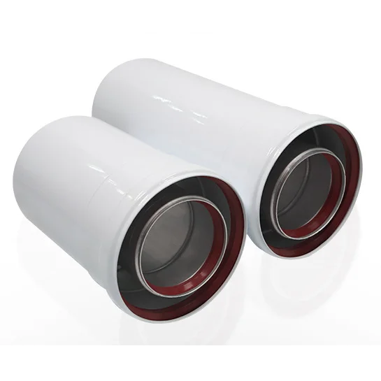 Gas Stove Coaxial Chimney Pipe Aluminum Venting Flue Extension Pipe 100/60 mm