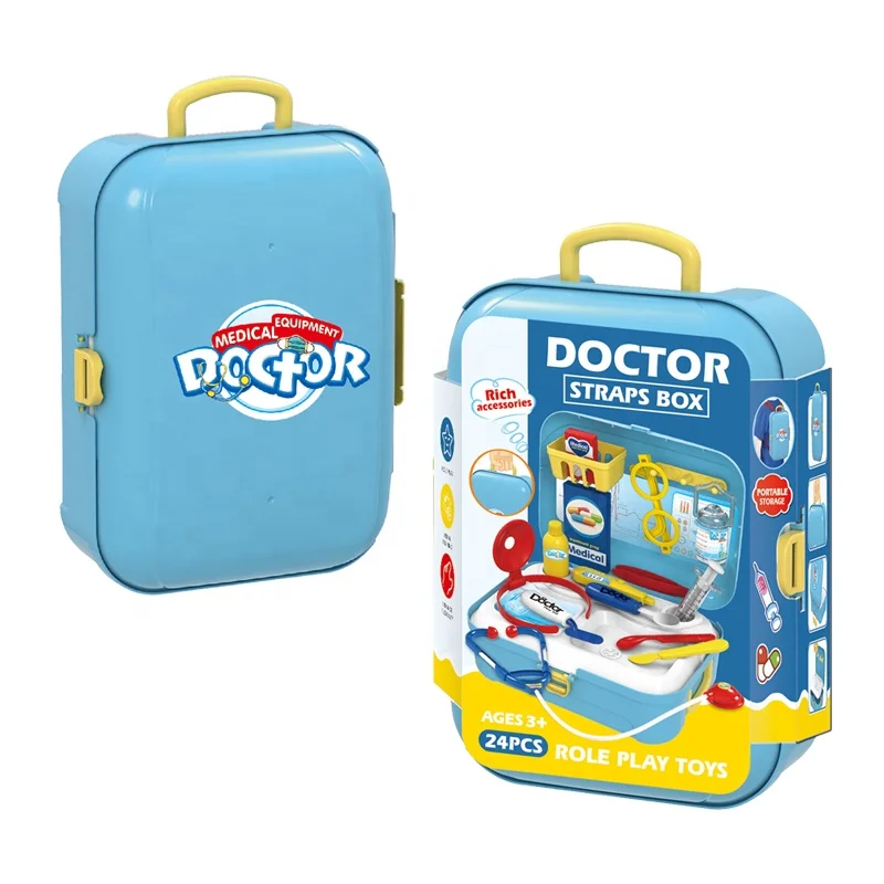 Kids Toy Medical Kit Toys Hospital Role Play Game Backpack Plastic Doctor Set Toy