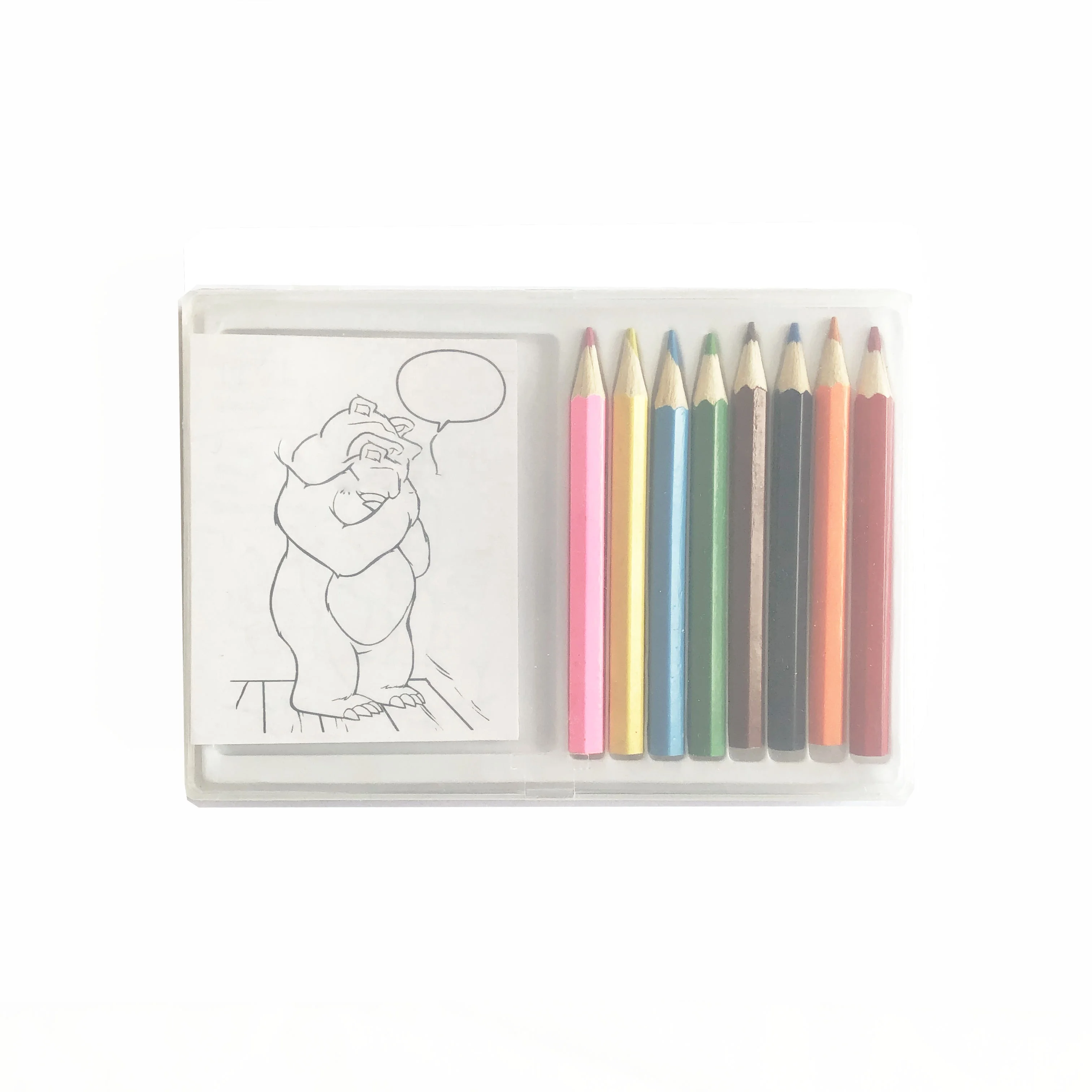 OEM Factory Clearly box 3.5 inch 8Pcs Mini Colouring Pencils with Small Drawing Pencils For Kids