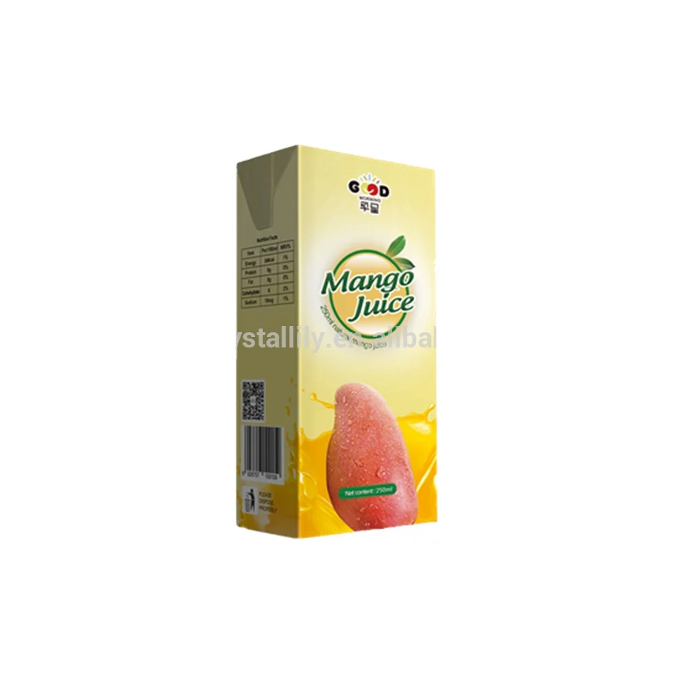 
paper box pack juice drink HACCP BRC HALAL Certification fruit juice drink 250ml 