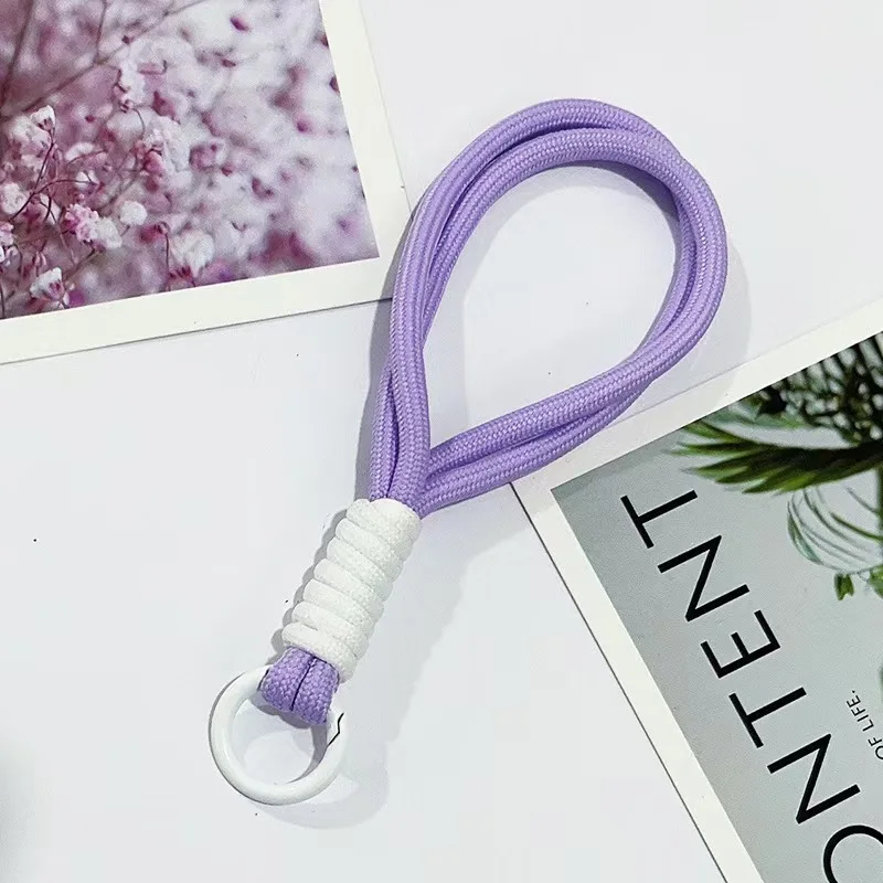 2024 New Style Phone Lanyard Hang Rope Car Key Ring Ornaments Simple Short Handmade Woven Rope Key chain