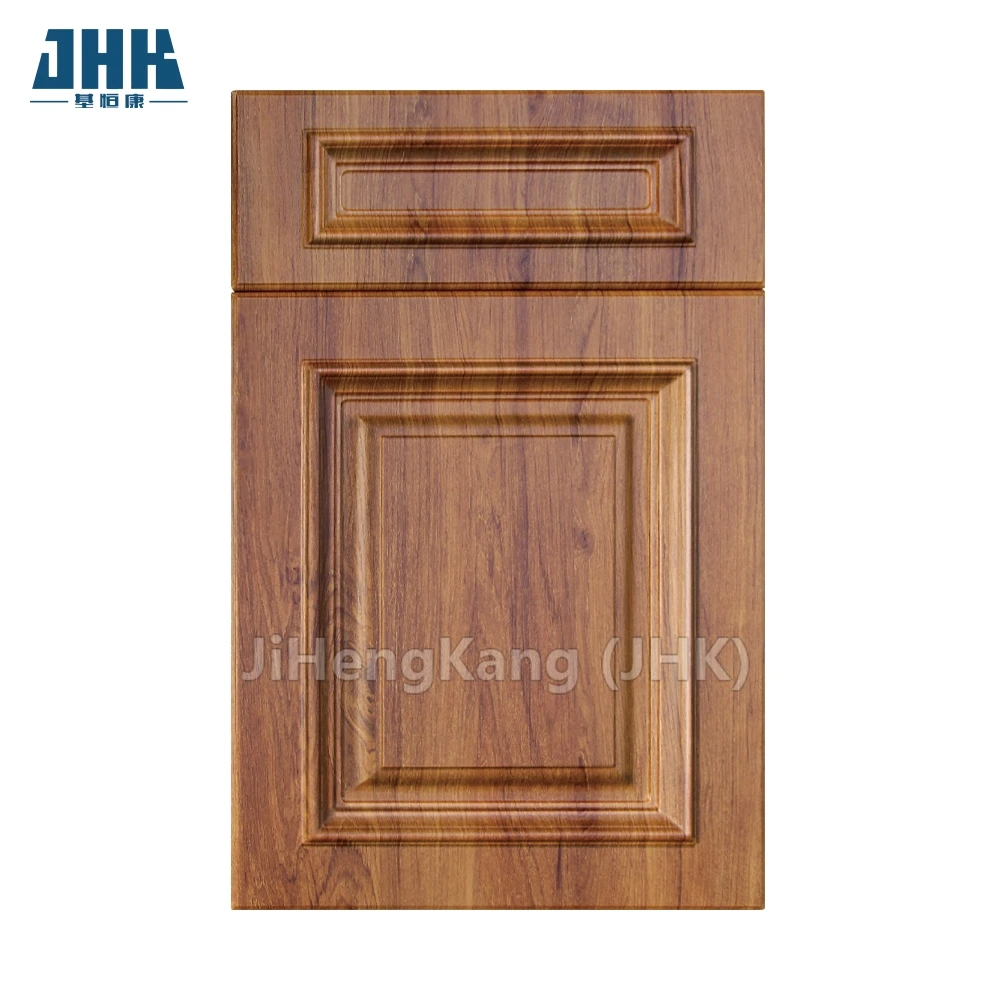 JHK-CD043 PVC Filming Finished kitchen storage cabinet shelf with door lock cabinet door pull knob