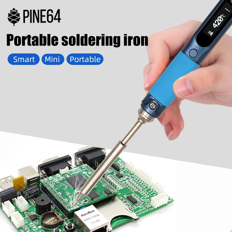 Pine64 Intelligent Constant Temperature Type-C DC5525 Portable Electric Mini Smart Soldering Iron Pinecil B2 BC2 KU C1 Tip
