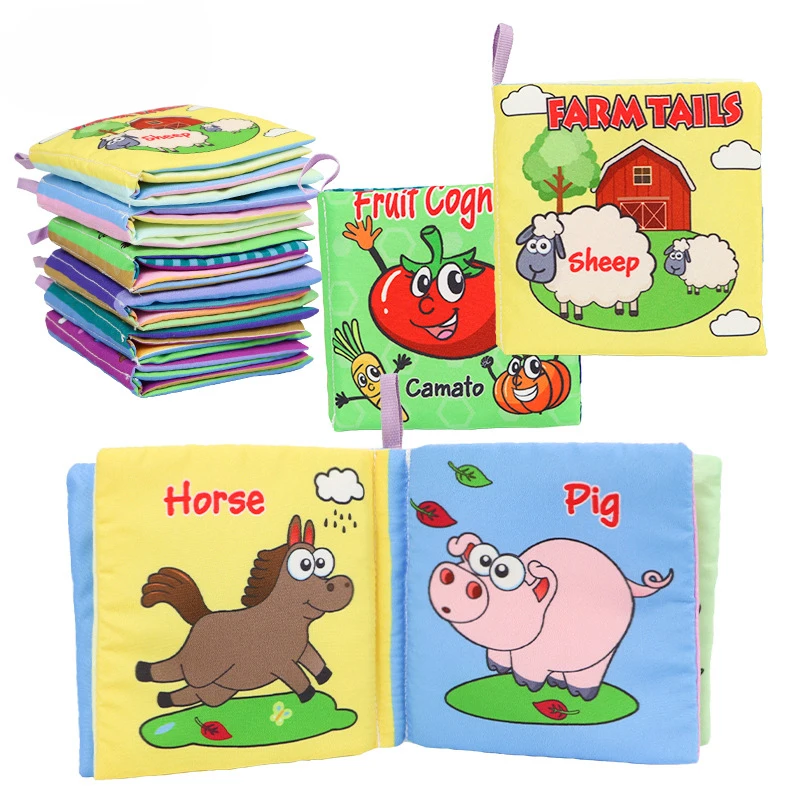 Everystep Early education cognition small cloth book newborn enlightenment palm book toy