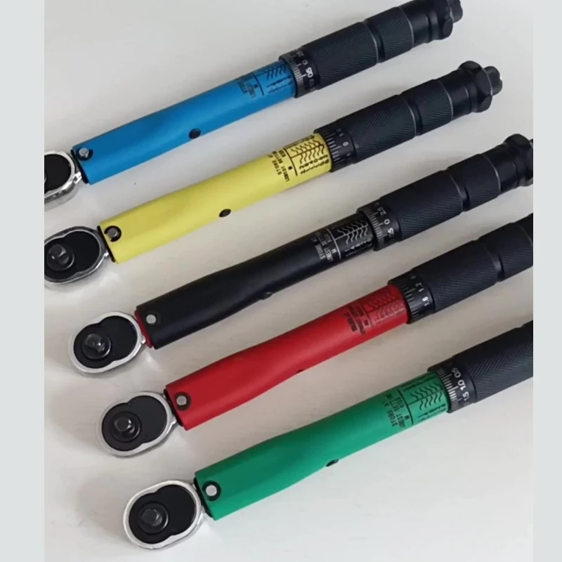 Color Customized 11pcs Torque Wrench Bit Socket Set 1/4' 3-33nm Bike Repair Tool Kit Hand Tool Box