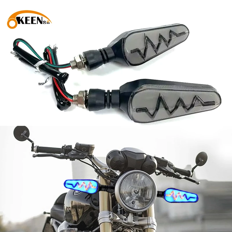 Большой универсальный водить мотоцикл задний фонарь Янтарный Streamer сигнальные поворотные Световой индикатор мигалки задние фонари