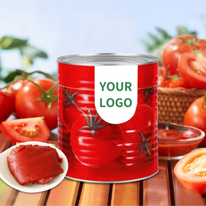 Supplier Of The Factory Tin Tomatoes Canned Tomato Concentrate 28-30 Brix 3kg Tomato Paste