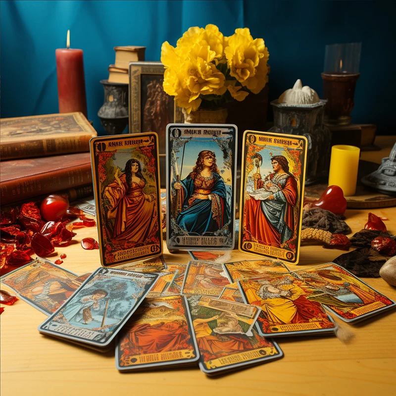 High Quality Printed Tarot Wholesale Matte Varnish Holographic Paper Custom Design Golden Edged Gilt Tarot Cards Deck