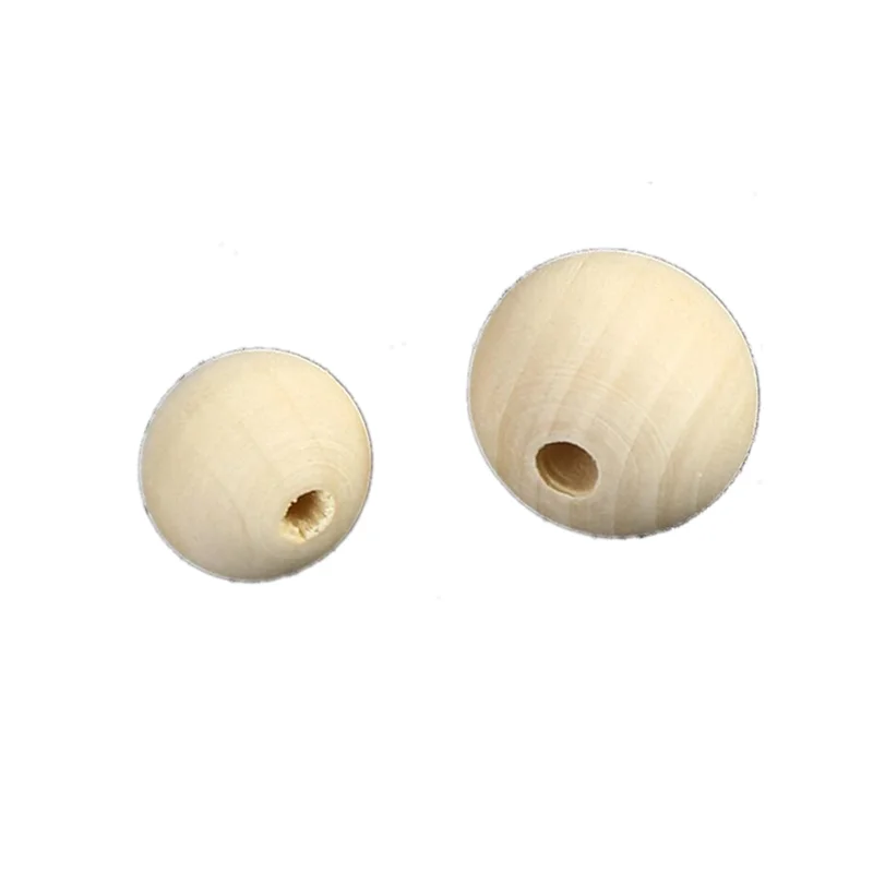 Китайские бусины вишни 4-50 мм, деревянные шарики натурального цвета, аксессуары «сделай сам»