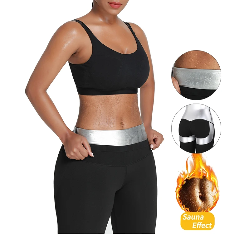 New Arrivals Silver Film Women Seamless Tummy Trimmer Control Waist Trainer Leggings High Waist Yoga Pants