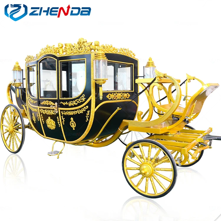 European Royal Family Horse Carriage Electric Cinderella Children Garden Horse Cart Mini Princess Carriage For Sale