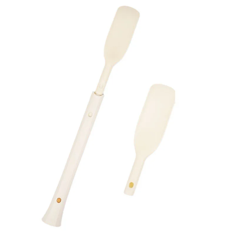 White Simple Three Speed Adjustable Telescopic Shoehorn Can Be Hung And Stored For Pregnant Women Without Squatting Shoehorn