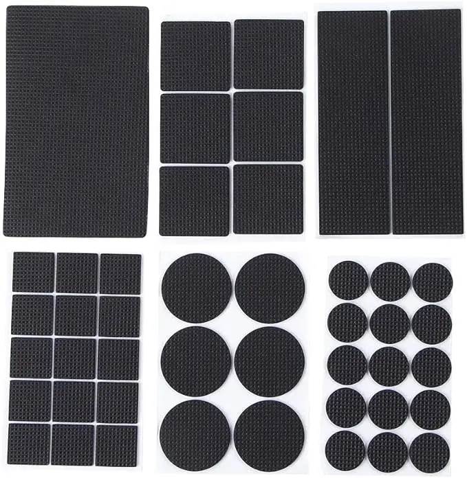 Round Square  Rectangle shape Best Self Adhesive Rubber Furniture Feet Non Slip Furniture Pads
