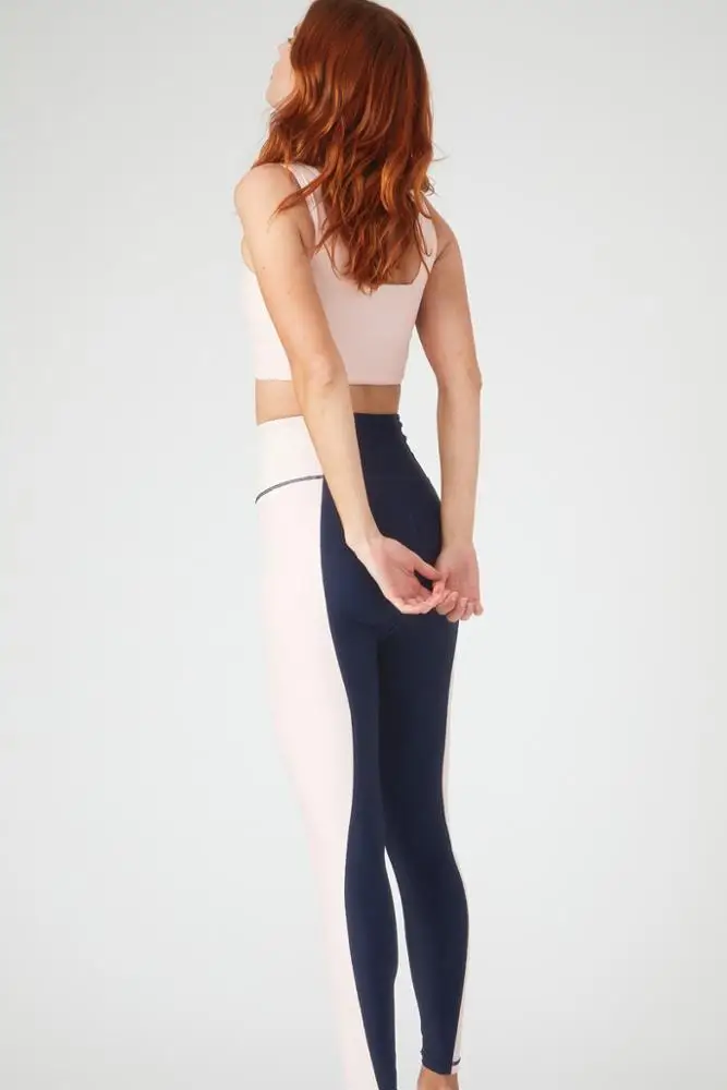 
Custom LOGO Breathable sport bra and yoga pants women gym wear suit TWO PIECE SET WOMEN CLOTHING COLOUR BLOCK ACTIVE LEGGINGS 