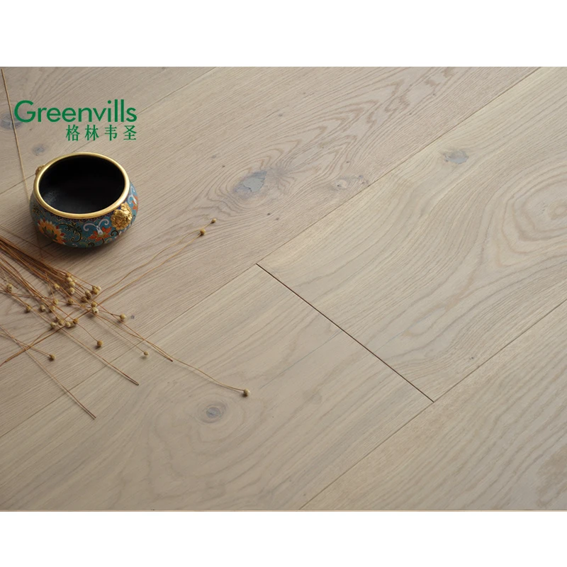 15mm thickness wide plank natural oak solid wood floor smooth/brushed European white oak engineering wood flooring for sale