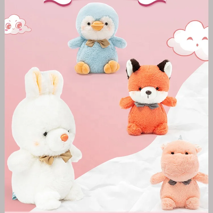 wholesale light blue furry cute 20cm plushies Penguin stuffed plush toy