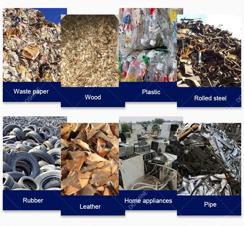 Solar panel crushing Waste Plastic Scrap Metal Recycle Crushed Tyre Shredder Machine Double Shaft Paperboard Shredder Machine