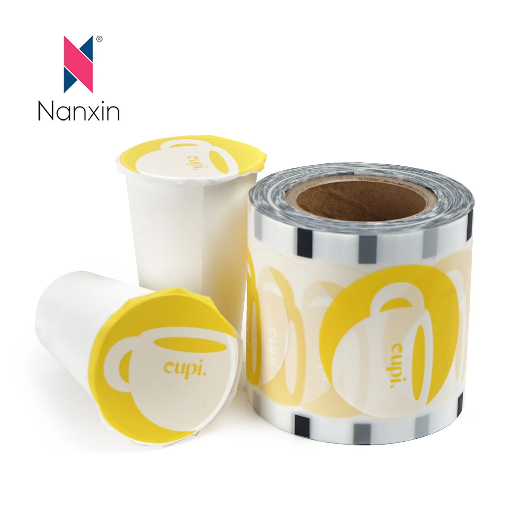 Biodegradable Paper Film Paper/Pla Cup Sealing Film For Bubble Tea PP Paper Cup Sealing Film