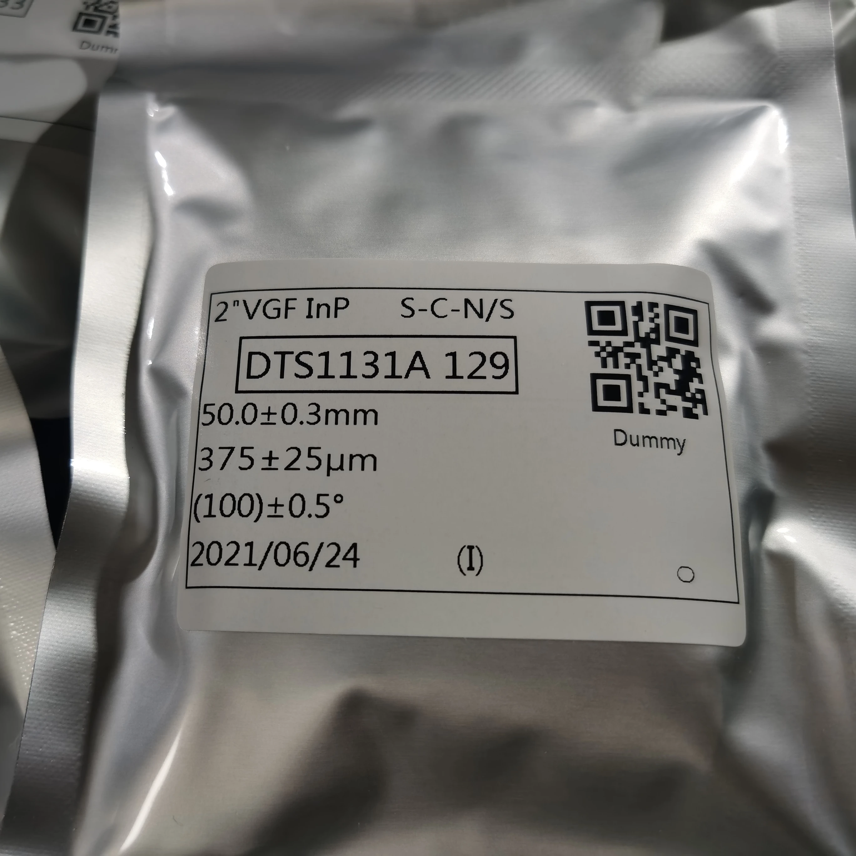 Thick 650 um 4 Inch Single Crystal InP Semiconductor Substrate