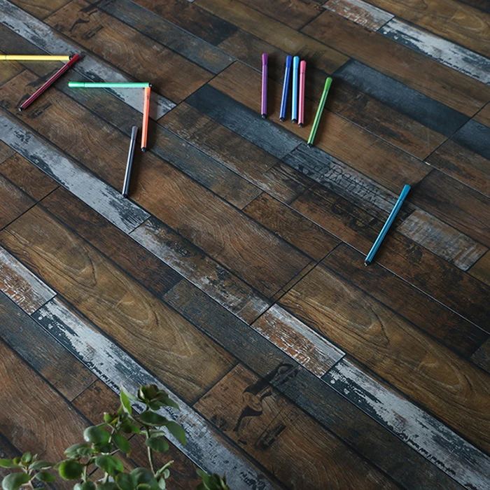 
Restaurant internet bar floor antique vinyl flooring click 8mm mdf engineering floor parquet 